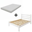 Ver imagem 2 de Cama Casal Esmeralda com Colchão Madeira Maciça Branco Repleta
