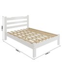 Ver imagem 3 de Cama Casal Esmeralda com Colchão Madeira Maciça Branco Repleta