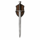 Ver imagem 1 de Espada Excalibur de Metal Réplica Decorativa Rei Arthur 105,5 cm com Suporte de Madeira