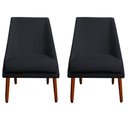 Ver imagem 1 de Kit 02 Cadeiras Para Sala de Jantar Ana Pés Palito Veludo Grafite D'Classe Decor