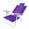 Cadeira de Praia em Aluminio com 5 Posicoes Copacabana 120kg Roxa Botafogo - 2