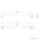 Ver imagem 3 de Toalheiro Porta Toalha de 60cm para Banheiro - Aço Escovado - Dpace8513 Drop Metais