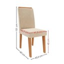 Ver imagem 2 de Mesa de Jantar Isadora Mdf com 4 Cadeiras Estofadas Suede Nude Molci