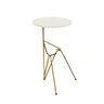 Mesa De Canto Lateral Mesinha Bambino Dourado - Off White - 2