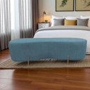 Ver imagem 1 de Puff Decorativo Alana Linho Azul