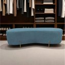 Ver imagem 7 de Puff Decorativo Alana Linho Azul