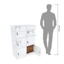 Ver imagem 6 de ARMÁRIO ESCANINHO 6 PORTAS CHAVE M172.2021.B ORGANIZADOR MUNDI MOVEIS