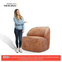 Ver imagem 4 de Kit 02 Poltronas Decorativas Kaya Orgânica Sintético Ocre - Desk Design