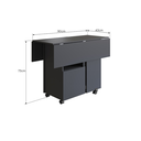 Ver imagem 4 de Mesa com Tampo Dobrável Berlim B50 Emovell:preto