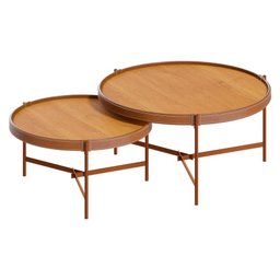 Kit Mesa de Centro Ambiente Aqua Nature Cobre - Imcal - 3