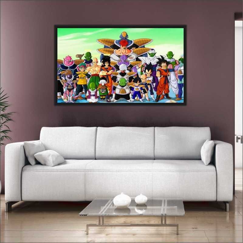 Quadro Decorativo Desenho Dragon Ball Anime Salas Quartos Decorações Com  Moldura T0018 : : Casa