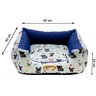 Cama para Cachorro Quadrada Impermeavel Luppet Azul Buldog GG - 6