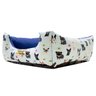 Cama para Cachorro Quadrada Impermeavel Luppet Azul Buldog GG - 4