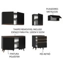 Ver imagem 5 de Armário de Cozinha Completa 250cm Preto Reims Madesa 02