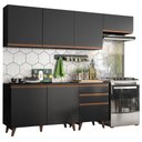 Ver imagem 3 de Armário de Cozinha Completa 250cm Preto Reims Madesa 02