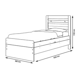 Cama Baú Framar Móveis Larissa Solteiro Cor Branco - 4 Cama Baú Framar Móveis Larissa Solteiro Cor Branco - 4