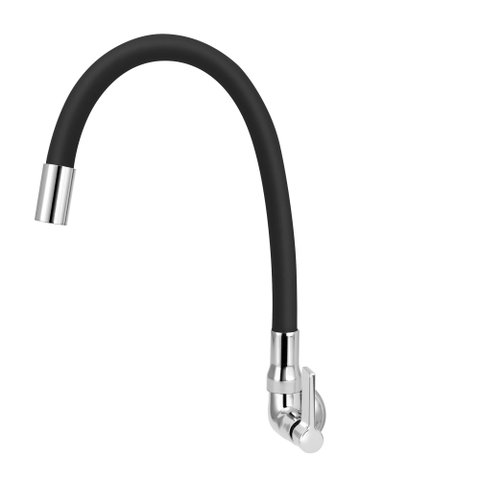 Torneira Flexível Parede Cozinha Gourmet Preta Black