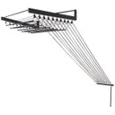 Ver imagem 1 de Varal Individual de Parede 10 Varetas Preto 100 Cm