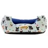 Cama para Cachorro Quadrada Impermeavel Luppet Azul Buldog M - 1