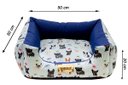 Ver imagem 6 de Cama para Cachorro Quadrada Impermeavel Luppet Azul Buldog M