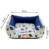 Cama para Cachorro Quadrada Impermeavel Luppet Azul Buldog M - 6