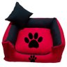 Cama caminha para pet cachorro gato vermelho e preto (P) - 5
