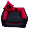 Cama caminha para pet cachorro gato vermelho e preto (P) - 9