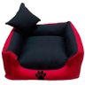 Cama caminha para pet cachorro gato vermelho e preto (P) - 3