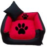 Cama caminha para pet cachorro gato vermelho e preto (P) - 6