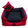 Cama caminha para pet cachorro gato vermelho e preto (P) - 4