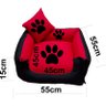 Cama caminha para pet cachorro gato vermelho e preto (P) - 2