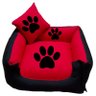 Cama caminha para pet cachorro gato vermelho e preto (P) - 7