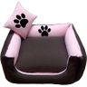 Cama caminha para pet cachorro gato marrom e rosa claro (P) - 6