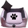 Cama caminha para pet cachorro gato marrom e rosa claro (P) - 3
