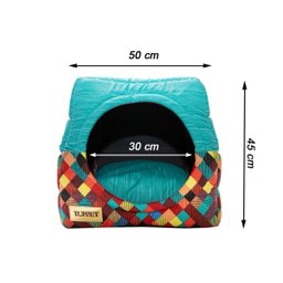 Cama Luppet e Toca Iglu Impermeável para Cachorro Verde G - 3