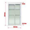 Ver imagem 4 de Porta Correr Integ.2F.Móveis 220 x 150 Elite c/Fecho Autom V.Liso Branco Brimak