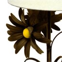 Ver imagem 4 de Abajur Artesanal em Ferro de Canto de Quarto com Flores e Cúpula - Verniz