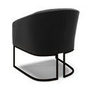 Ver imagem 2 de Cadeira Sala de Jantar Base Industrial Preto Stella Suede D03 - D\'rossi Cor Preto
