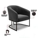 Ver imagem 6 de Cadeira Sala de Jantar Base Industrial Preto Stella Suede D03 - D\'rossi Cor Preto
