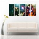 Ver imagem 2 de Quadro Decorativo Homem De Ferro Hulk 5 Peças GG