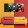 Quadro Decorativo Homem De Ferro Hulk 5 Peças GG - 1