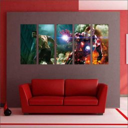 Quadro Decorativo Homem De Ferro Hulk 5 Peças GG - 3 Quadro Decorativo Homem De Ferro Hulk 5 Peças GG - 3