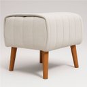 Ver imagem 3 de Kit 2 Puffs Verso Bouclé Premium Exclusivo de Luxo Assento Extra para Sala Quarto Design Autoral