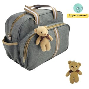 Bolsa Maternidade Bebê Infantil Menino Menina Faixa Luxo Mz - Bege