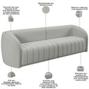 Ver imagem 5 de Kit Sofá 4 Lugares para Sala 292cm com 02 Poltronas Lazio M03 Veludo Creme - Lyam Decor
