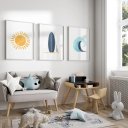 Ver imagem 4 de Kit 3 Quadros Decorativos Infantil Love The Sun Surf Praia Quarto Bebê NO1
