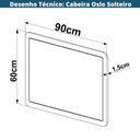 Ver imagem 5 de Kit Mesa e Cabeceira Solteiro Oslo Artesano MDP Hanover Palha Sintética 1 Gaveta Base Madeira