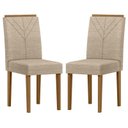 Ver imagem 1 de Cadeira para Mesa de Jantar Amanda Kit 2 Peças Ype Linho Areia – New Ceval