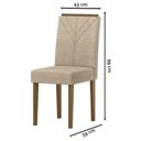 Ver imagem 3 de Cadeira para Mesa de Jantar Amanda Kit 2 Peças Ype Linho Areia – New Ceval