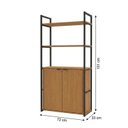 Ver imagem 3 de Conjunto 3 Estantes de Livros Industrial em Aço com 6 Portas 216cm x 151cm